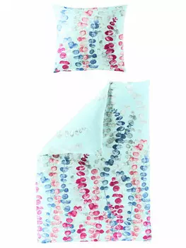 Постельное белье JACK 2 tlg Mako Satin 135x200cm Eukalyptus, цвет aqua