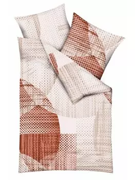 Постельное белье JACK 3 tlg Mako Satin 200x200cm Supreme, цвет terra