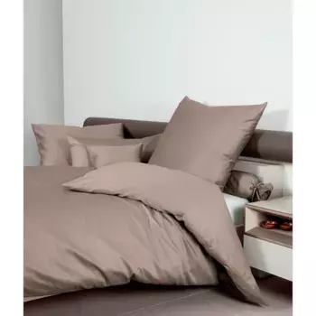 Постельное белье Janine «Colors 31001», (2 шт.), сатиновое качество Mako, изготовлено из 100% хлопка, постельное белье и наволочки на молнии, не требуют особого ухода, тонкая нить, сертифицирован MADE IN GREEN, цвет cappuccino