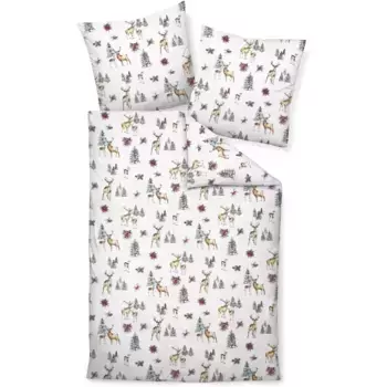 Постельное белье Janine «DAVOS65150 07», на молнии, цвет naturell rot grn