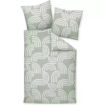 Постельное белье Janine «DAVOS65157 06», на молнии, цвет salbeigrn