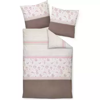 Постельное белье Janine «DAVOS65160 01», на молнии, цвет rosarot taupe