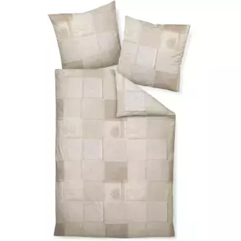 Постельное белье Janine «Edelflanell78053 04 135X200, 80x80», на молнии, цвет naturell