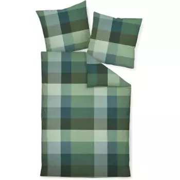 Постельное белье Janine «Feinbiber65131 06 135X200, 80x80», на молнии, цвет grnblau