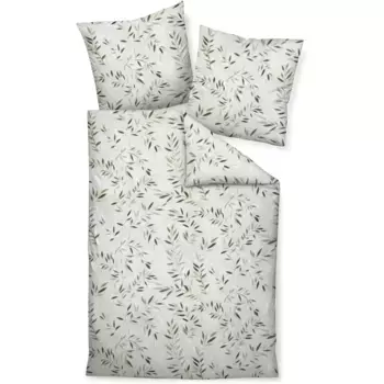 Постельное белье Janine «Feinbiber65137 04 135X200, 80x80», на молнии, цвет mineralgrn oliv