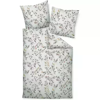 Постельное белье Janine «Feinbiber65137 04 135X200, 80x80», на молнии, цвет rubinwein opalgrau