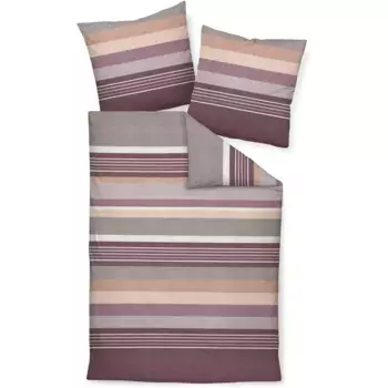 Постельное белье Janine «Feinbiber65140 08 200X200+2x80x80», на молнии, цвет traubennektar