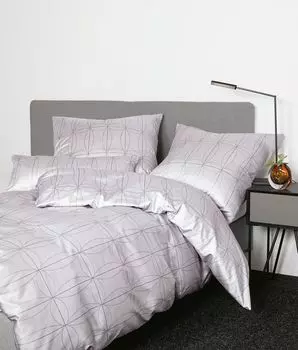 Постельное белье Janine Interlock Fine Jersey Carmen S 55090-08 платиновый серо-коричневый 135x200 см + 80x80 см Original Janine