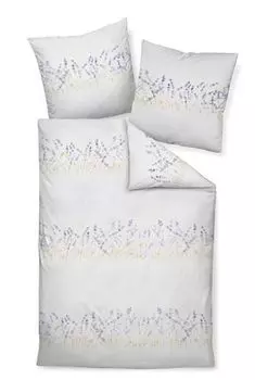 Постельное белье Janine из хлопкового сирсакера, пододеяльник, 4 предмета, 155 x 220 см, наволочка 80 x 80 см, TANGO лаванда Original Janine