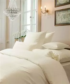 Постельное белье Janine Mako парчовый дамасский 3 шт. 240 см x 220 см Рубин 1320-07 натуральный Original Janine