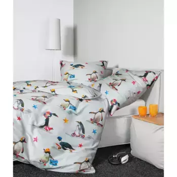 Постельное белье Janine «Mako-Satin42132 09 155x200, 80x80», на молнии, цвет mulitcolor silber