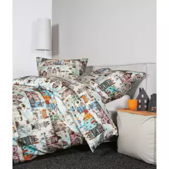 Постельное белье Janine «Mako-Satin42139 09 155х200, 80х80», на молнии, цвет multicolor