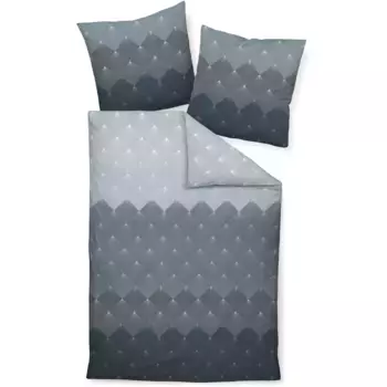 Постельное белье Janine «Mako-Satin98096 05 155x200, 80x80», на молнии, цвет mondscheingrau