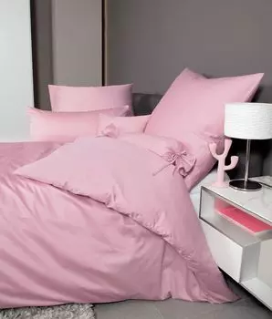 Постельное белье Janine Mako сатин 240х220+2х80х80 3 шт Цвета 31001-21-633 мел розовый Original Janine