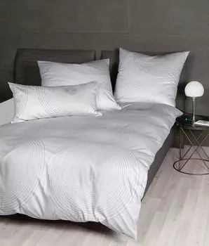 Постельное белье Janine Mako-Satin Milano 45086-08 серебро платина наволочка одинарная 40х80 см Original Janine