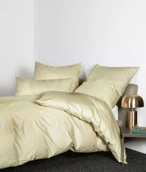 Постельное белье Janine Mako-Satin Milano 45086-06 светло-оливковое золото одинарная наволочка 40х80 см Original Janine