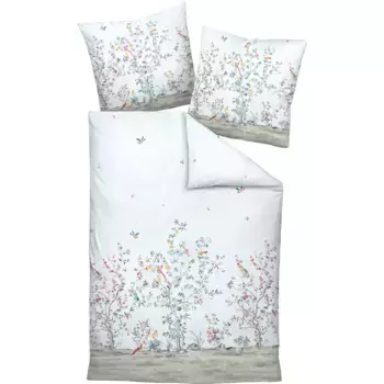 Постельное белье Janine «MILANO 45067», на молнии, цвет mineralblau/jadehauch