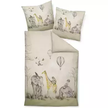 Постельное белье Janine «модерн арт S42097-07 *155x220, 80x80», на молнии, цвет sand