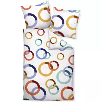 Постельное белье Janine «модерн арт S42126-02 135Х200, 80х80», на молнии, цвет blau siena