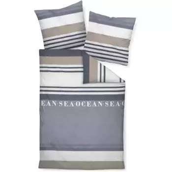 Постельное белье Janine «moments98102 02 135X200, 80x80», на молнии, цвет titan dne