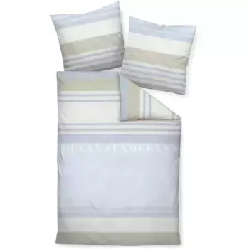 Постельное белье Janine «moments98102 02 135X200, 80x80», на молнии, цвет kreideblau sprhgrn