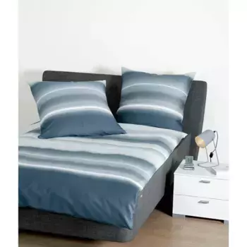Постельное белье Janine «Моменты 98079», на молнии, цвет denimblau/schiefer/nebelgrn