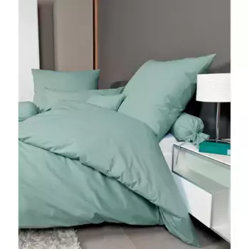 Постельное белье Janine «PIANO 0125», из мягкого хлопка, из 100 % хлопка, с застежкой-молнией, легкое в уходе, тонкая нить, не гладить, регулирует температуру, сертифицировано MADE IN GREEN, цвет green smoke