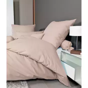 Постельное белье Janine «PIANO 0125», из мягкого хлопка, из 100 % хлопка, с застежкой-молнией, легкое в уходе, тонкая нить, не гладить, регулирует температуру, сертифицировано MADE IN GREEN, цвет natur