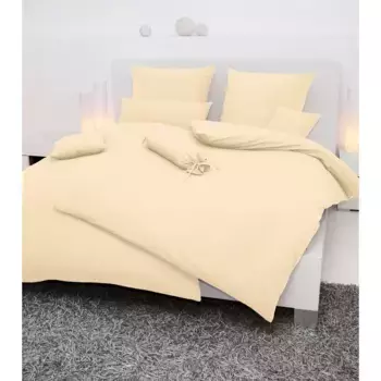 Постельное белье Janine «PIANO 0125», из мягкого хлопка, из 100 % хлопка, с застежкой-молнией, легкое в уходе, тонкая нить, не гладить, регулирует температуру, сертифицировано MADE IN GREEN, цвет creme