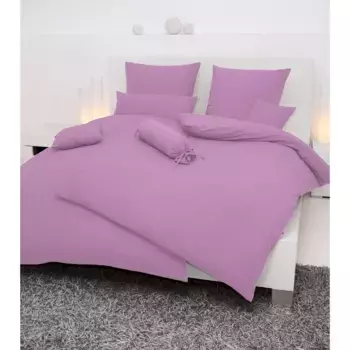 Постельное белье Janine «PIANO 0125», из мягкого хлопка, из 100 % хлопка, с застежкой-молнией, легкое в уходе, тонкая нить, не гладить, регулирует температуру, сертифицировано MADE IN GREEN, цвет flieder