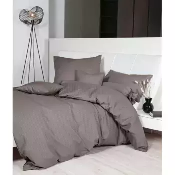 Постельное белье Janine «PIANO 0125 77», на молнии, 100% хлопок, однотонное постельное белье с великолепной структурой, цвет vulkan