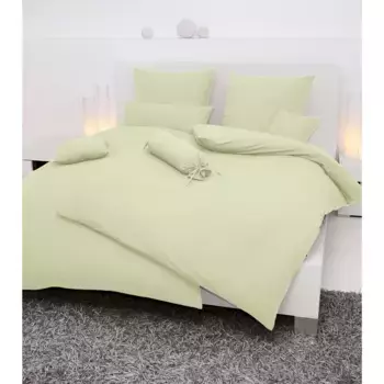 Постельное белье Janine «PIANO 0125», из мягкого хлопка, из 100 % хлопка, с застежкой-молнией, легкое в уходе, тонкая нить, не гладить, регулирует температуру, сертифицировано MADE IN GREEN, цвет lind