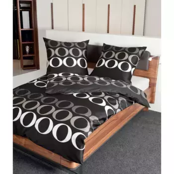 Постельное белье Janine «Riback» с кольцами, расположенными в полоску, темно-коричневый