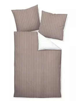 Постельное белье Janine Seersucker taupe, коричневый