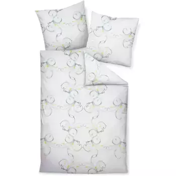 Постельное белье Janine «TANGO20136 05 155x200, 80x80», на молнии, цвет salbeigrn limone