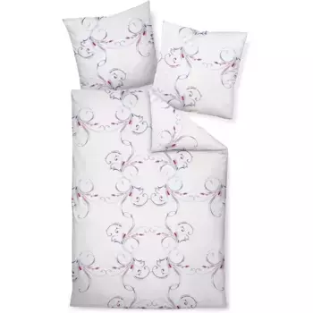 Постельное белье Janine «TANGO20136 05 155x200, 80x80», на молнии, цвет lilablau fuchsia