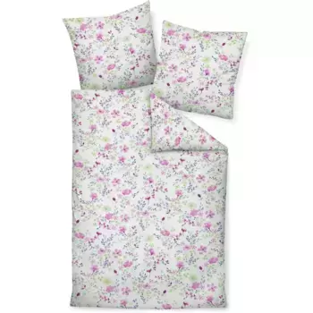 Постельное белье Janine «ТАНГО 20119», на молнии, цвет fuchsia/lavendelgrau