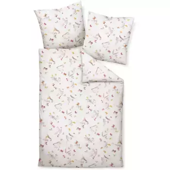 Постельное белье Janine «ТАНГО 20123», на молнии, цвет limone/rauchgrn