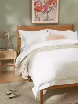 Постельное белье John Lewis Crisp and Fresh Satin Stitch 200 Thread Count Egyptian Cotton, белый