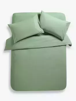 Постельное белье John Lewis Easy Care Organic Cotton 200 Thread Count, цвет myrtle/green