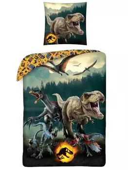 Постельное белье Jurassic World Set Dino/Dinosaurier, красочный