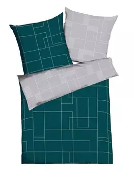 Постельное белье kaeppel 3 tlg Mako Satin 240x220cm Uptown, цвет smaragd
