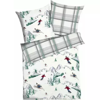 Постельное белье Kaeppel «Альпийский», для лыжников, зеленый