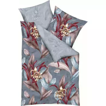 Постельное белье Kaeppel «Асмэра» с крупными цветами, цвет schiefer