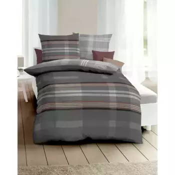 Постельное белье Kaeppel «Beyond» с клетчатым узором, цвет schiefer