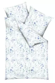 Постельное белье Kaeppel Edel Seersucker 135х200см 2 шт. Лара сине-фиолетовый цветочный узор.