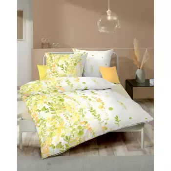 Постельное белье Kaeppel «Иная», с листьями, цвет zitrone