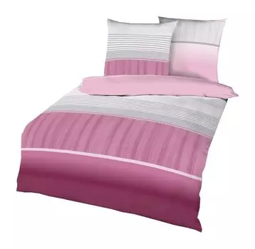 Постельное белье Kaeppel Linon Renforc 2 шт. Направление розовый серый серебристый хлопок, размер: 135х200см.