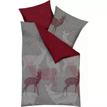 Постельное белье Kaeppel «Олень двусторонний», с оленями, красный