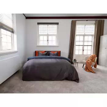 Постельное белье Kayori «Fusu» изготовлено из сертифицированного GOTS органического хлопка, цвет blau